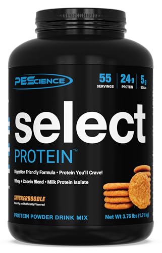 PEScience Select Low Carb Protein Powder, Snickerdoodle, 55 Serving, Whey and Casein Blend, Keto Friendly, Gluten Free, Best Tasting, Clean Isolate for Women and Men