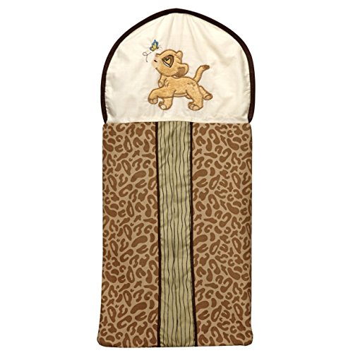 Disney Lion King Simba's Wild Adventure Appliqued Diaper Stacker, Ivory, Brown, Sage, Tan - Click to Buy