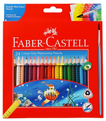 Faber-Castell Colour Grip Water Colour Pencils - 24 Shades - Click to Buy