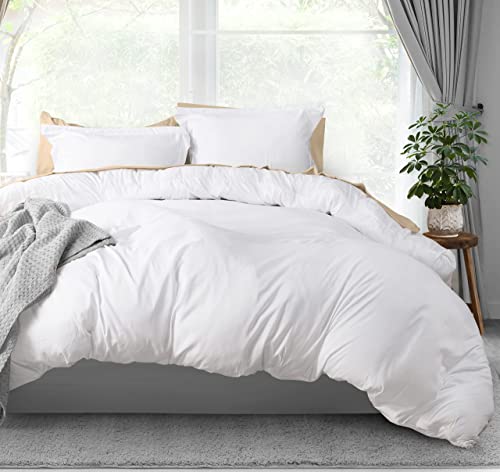 Utopia Bedding Duvet Cover Queen Size Set - 1 Duvet Cover with 2 Pillow Shams - 3 Pieces Comforter Cover with Zipper Closure - Soft Brushed Microfiber, 90 X 90 Inches (Queen, White) - Click to Buy