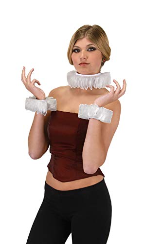 elope Renaissance Collar & Cuffs Accessory Set for Adults and Teens - Standard - White - Click to Buy