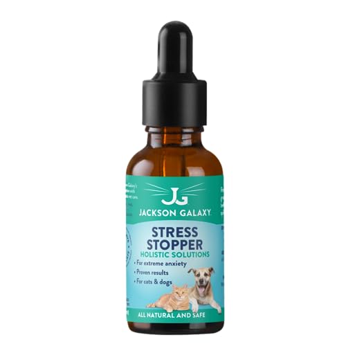 Jackson Galaxy Stress Stopper 60 ml Haustierlösung – fördert das Sicherheitsgefühl bei kurzfristigem Stress – kann das Tier ruhig und geerdet halten – natürliche Formel – Reiki Energy - Click to Buy