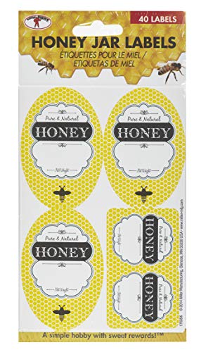 Little Giant® Honey Jar Labels | 40 Count | Self-Adhesive Customization Labels for Honey Jars and Bottles - Click to Buy