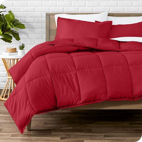 Bare Home Comforter Set - Twin/Twin Extra Long - Ultra-Soft - Premium 1800 Series - All Season Warmth (Twin/Twin XL, Red) - Click to Buy