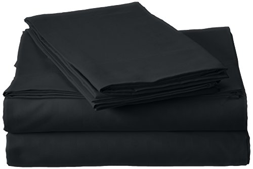 Home Collection 4 Piece Sateen Stripe Sheet Set. (4 Sizes, 9 Colors) (Queen, Black) - Click to Buy