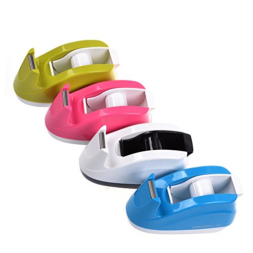 COSMOS® Heavy Duty Tape Dispenser,Weighted Base, Nonskid Pad for One-Hand Dispensing Color Random (808) - Click to Buy
