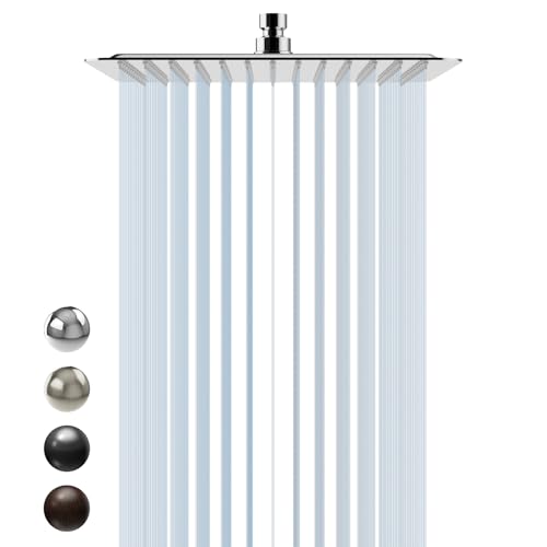 S R SUNRISE Regendusche Edelstahl für Badezimmer raindance Kopfbrause Duschkopf Quadratische 12 Zoll SRSH1203 - Click to Buy