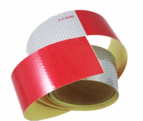 ABN Trailer Conspicuity Tape DOT-C2 Approved 2in X 10ft Reflective Red/White Tape – Vehicles, Trailers, Boats, Signs - Click to Buy