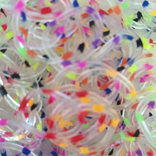 Authentic Rainbow Loom Confetti Jelly Bands | 600 Bands & 24 C-Clips | Limited Edition | Multi-color Polka Dot by Rainbow Loom - Click to Buy