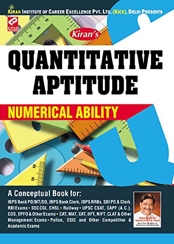 Quantitative Aptitude Numerical Ability - 1276: Numerical Ability (Fully Solved) 7000 + Objective Questions - Click to Buy