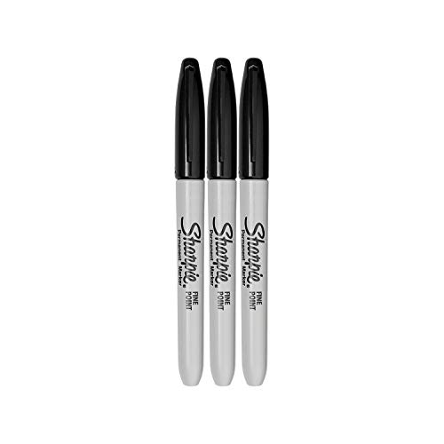 Sharpie Permanent Marker, Fine Point, Black, Pack of 3 - Click to Buy