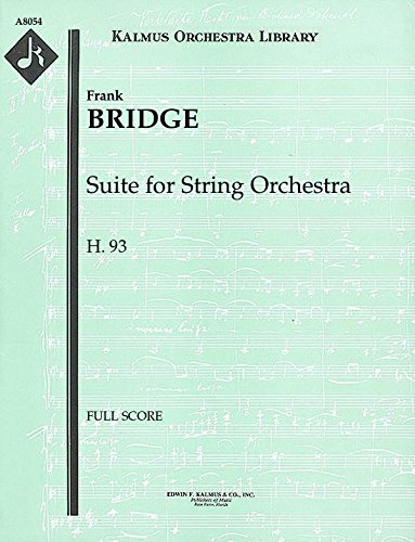 Suite for String Orchestra, H.93: Full Score [A8054] - Click to Buy