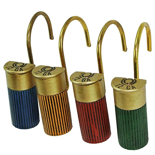 Marco 12 Gauge Shotgun Shell Shower Curtain Hooks -Rustic Bathroom Decor - Click to Buy