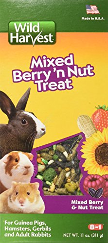 Wild Harvest Food And Unique Edible Treats for Guinea Pigs, Hamsters, Gerbils, and Adult Rabbits,Mixed Berry 'n Nut,11 ounce - Click to Buy