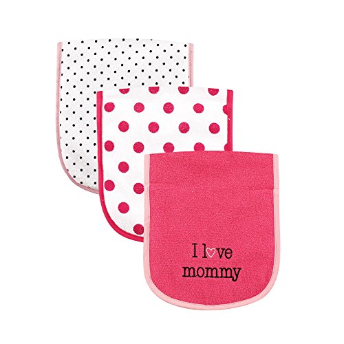 Luvable Friends Unisex Baby Cotton Burp Cloths with Fiber Filling, Girl Mommy, One Size - Click to Buy