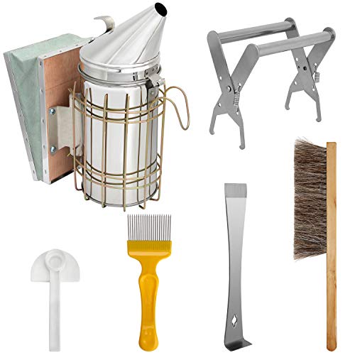 Blisstime Beekeeping Tool Kit Set of 6 Bee Hive Smoker,Bee Brsuh Beekeeping Accessory -Bee Keeping Tool - Click to Buy