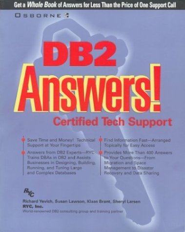 DB2 Answers! Certified Tech Support by Yevich, Richard A., Lawson, Susan, Larsen, Sheryl (1999) Paperback