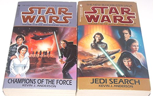 Star Wars Two Book Bundle Collection Set, Includes: Volume 1 (Of the Jedi Academy Trilogy) Jedi Search and Volume 3 Champions Of The Force (MISSING "Volume 2 - Dark Apprentice) - Click to Buy