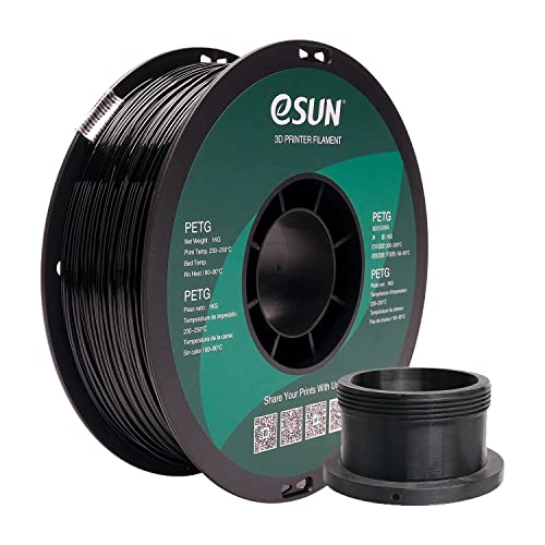 eSUN 3D 1.75mm PETG Solid Black Filament 1kg (2.2lb), 1.75mm Solid Black - Click to Buy