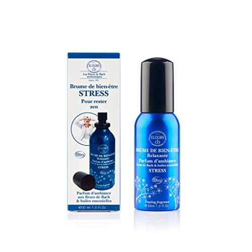 Elixirs & Co . 01080031 Nebel Wellness-Stress Blumen von Bach Öle wichtiger blau, blau, 3.5 x 3.3 x 11 cm