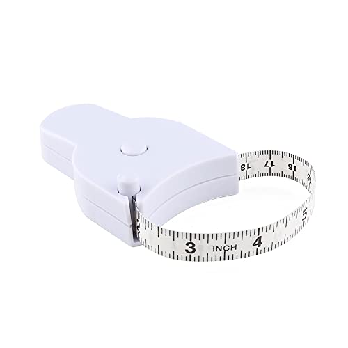 WIN TAPE 80'' 205cm Waist Body Tape Measure with Push Button, Measuring Waist and Arms (White) - Click to Buy