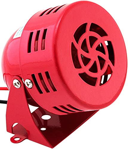 Vixen Horns Loud 110dB Electric Motor Driven Horn/Alarm/Siren (Air Raid) Small/Compact Red 12V VXS-9050C - Click to Buy