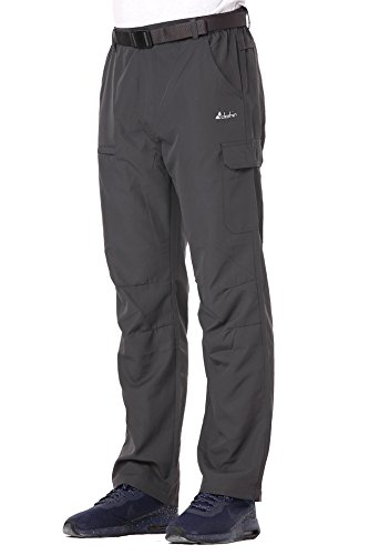 Clothin Pantalon cargo avec taille élastique sur les côtés pour hommes, léger, respirant, à séchage rapide S gris - Click to Buy