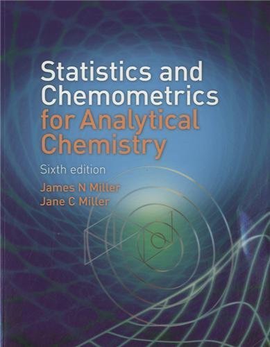 Statistics and Chemometrics for Analytical Chemistry (6th Edition) 6th edition by Miller, James, Miller, Jane C (2010) Paperback - Click to Buy