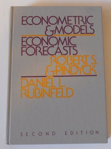 Econometric models and economic forecasts by Pindyck, Robert S (1981) Paperback - Click to Buy