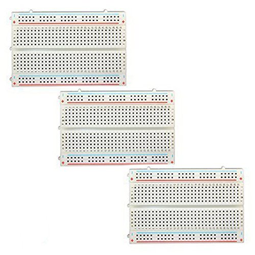 Frentaly® 3x Solderless BreadBoard, 400 tie-points, 4 power rails, 3.3 x 2.1 x 0.3in (84 x 54 x 9mm) - Click to Buy