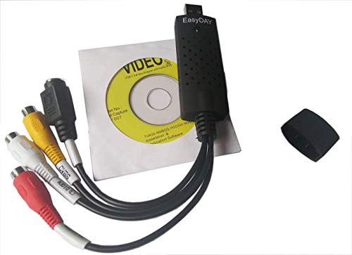 Easyday DC60 - USB 2.0 Video Capture Adapter with ChipSet UTV 007 and Video Editing Software Compatible EasyCap … - Click to Buy
