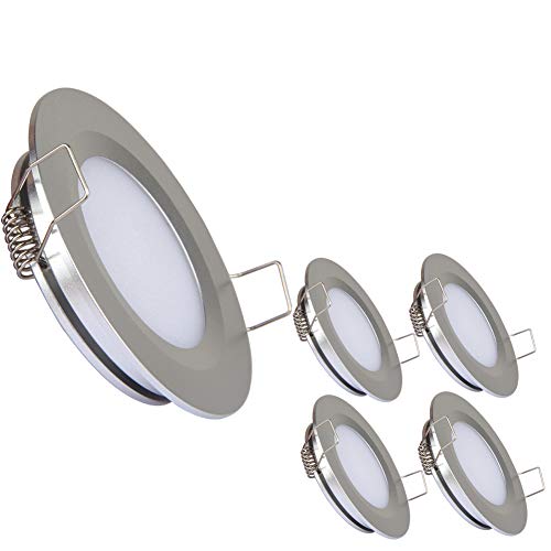 acegoo RV Recessed Ceiling Light 2-3/4” Full Aluminum 12V Dimmable LED Puck Light for Campervan Truck Caravan Boat Roof Under Cabinet Lighting, Flush Mount Cutout 2-1/4" (Sliver,Warm White) 4 Pack - Click to Buy