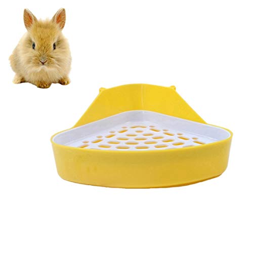 Mkouo Kaninchentoilette Hamster Toiletten Nagertoilette Ecktoilette, 24 x 19 x 10cm - Click to Buy