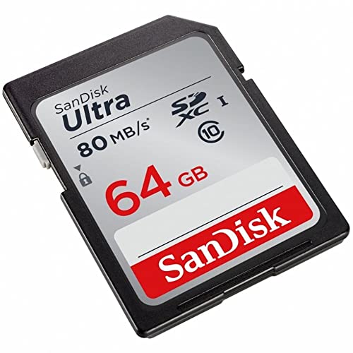 SanDisk Ultra 64GB Class 10 SDXC UHS-I Memory Card up to 80MB/s (SDSDUNC-064G-GN6IN) - Click to Buy