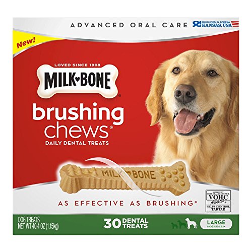 Milk-Bone Brushing Chews Daily Dental Treats, Large (30 ct.) - Click to Buy