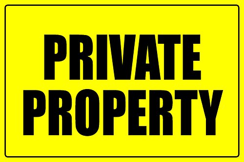 Private Property Nusiness Informational Sign - Click to Buy