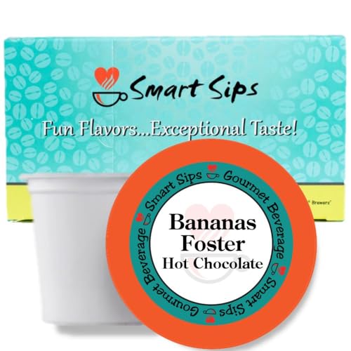 Bananas Foster Hot Chocolate, 24 Count Hot Cocoa Cups for Keurig Kcup Machines - Click to Buy