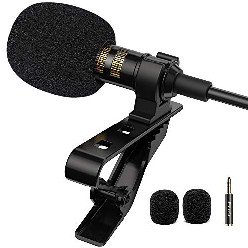 PoP voice Professional Lavalier Lapel Microphone Omnidirectional Condenser Mic for iPhone Android Smartphone,Recording Mic for Youtube,Interview,Video - Click to Buy