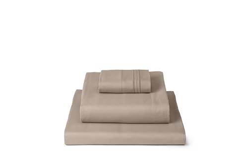 Mellanni Twin XL Sheets Set - 3 PC Iconic Collection Bedding - Hotel Luxury, Extra Soft, Cooling Bed Sheets - Wrinkle, Fade, Stain Resistant (Twin Extra Long, Tan) - Click to Buy