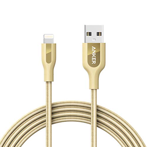 Anker PowerLine+ Lightning Cable (6ft) Durable and Fast Charging Cable [Double Braided Nylon] for iPhone, iPad and More - Click to Buy