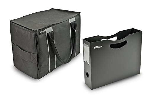 AutoExec AEMTote-03 Black/Grey Mini File Tote with One Hanging File Holder - Click to Buy