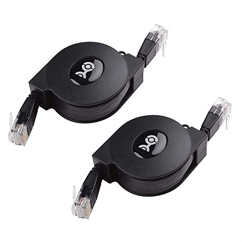 Cable Matters 2-Pack Retractable Ethernet Cable 3ft (Retractable Cat 5e Cable, Retractable Cat 5 Ethernet Cable, Cat5e Cable) Supporting 10/100/1000 Mbps Gigabit Ethernet - Click to Buy