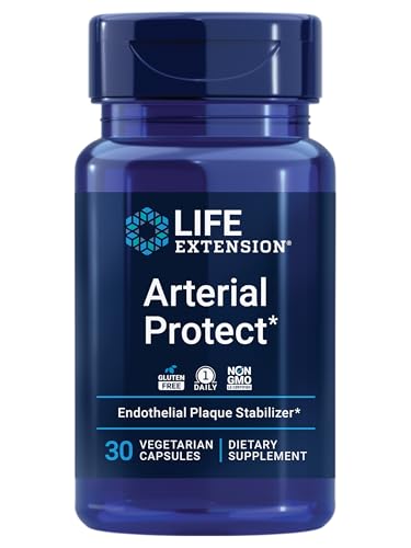 Life Extension Arterial Protect - Blood Pressure Supplement for Heart Health - with gotu kola and Pycnogenol dried French maritime pine bark extracts - Gluten-Free, Non-GMO, Vegetarian - 30 capsules - Click to Buy