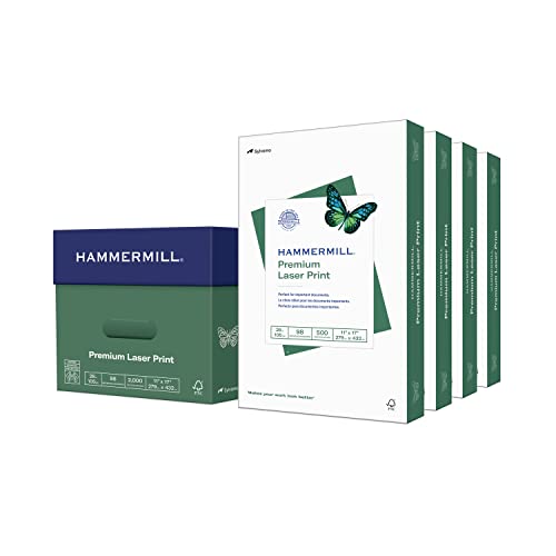 Hammermühle (Technik) Papier, Laser-Print, 12,7 kg, 8,5 x 11, Buchstabe, 98 hell, 500 Blatt/1 Ries (125534), hergestellt in den USA Notizbuch 2,000 Sheets weiß