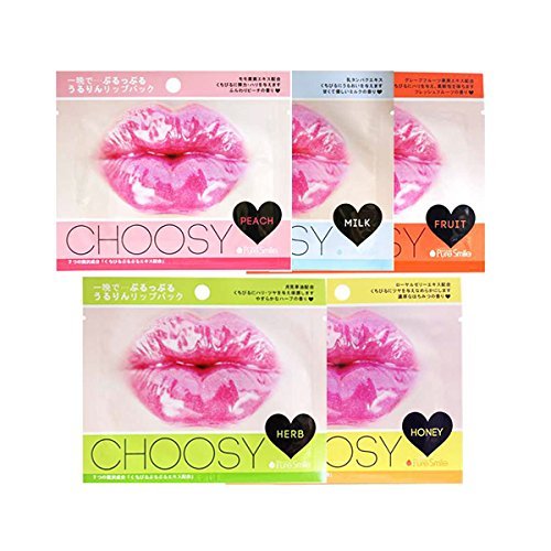 Pure Smile Choosy Lip Gel Mask X 5pcs Peach, Herb, Honey, Milk, Fruit by Pure Smile - Click to Buy