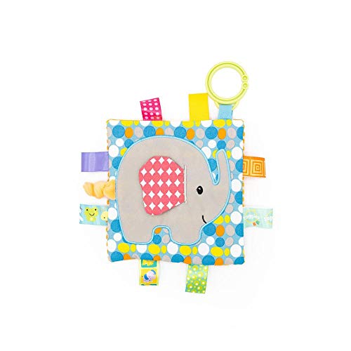 Taggies Crinkle Me Toy with Baby Paper & Squeaker, 16.5 x 16.5-Centimetres, Elephant - Click to Buy