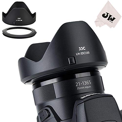 JJC Reversible Lens Hood Shade Protector & 67mm Filter Adapter Ring for Canon Powershot SX70 HS, G3 X, SX60 HS, SX50 SX40 HS, SX30 is, SX20 is, SX540 SX530 SX520 HS Replaces Canon LH-DC100 & FA-DC67B - Click to Buy