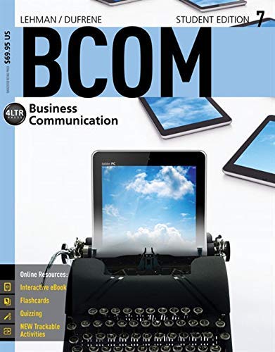 [BCOM7 (with CourseMate, 1 term (6 months) Printed Access Card) (New, Engaging Titles from 4ltr Press)] [Lehman, Carol] [January, 15] - Click to Buy