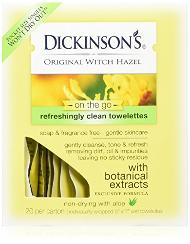 Dickinson's Original Witch Hazel Refreshingly Clean Towelettes 20 Each (Pack of 3) - Click to Buy