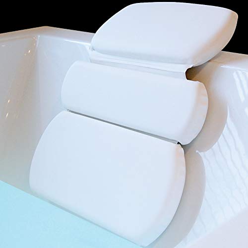Gorilla Grip Original Spa Bath Pillow Features Powerful Gripping Technology, Comfortable, Soft, Large, 19.5x15, Luxury 3-Panel Design for Shoulder, Neck Support, Fits Any Size Tub, Jacuzzi, Spas